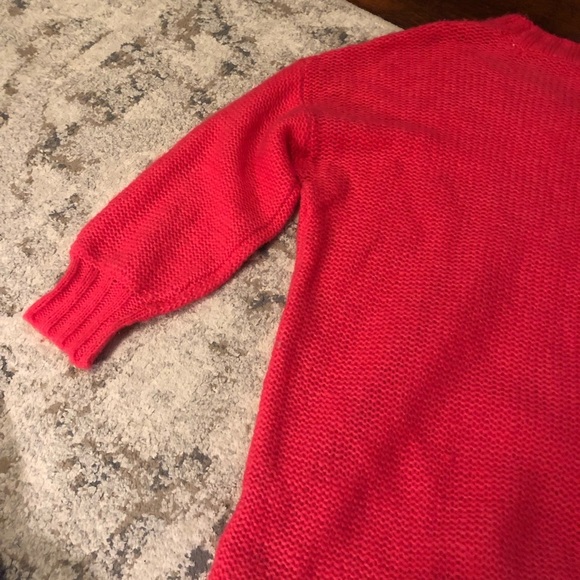 NWOT Aerie Hot Pink Cable Knit Oversized Sweater - Picture 9 of 10